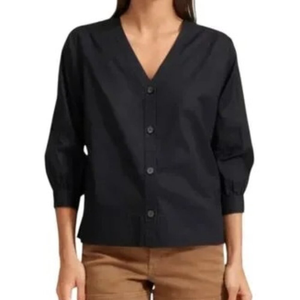 Everlane Silky Cotton Lantern Button down Blouse - sz 2